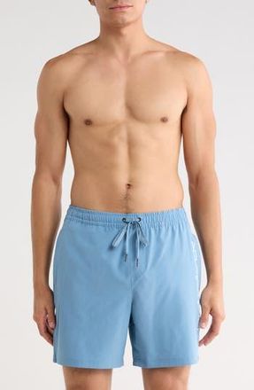 Quiksilver Wind Logo Volley Swim Trunks in Blue Shadow at Nordstrom Rack, Size X-Large