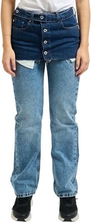 Karl Lagerfeld Blue Straight High Rise Jeans