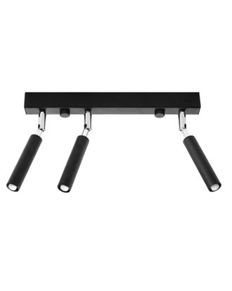 Sollux Lighting L&aacute;mpara de techo negro acero alt. 20 cm