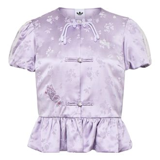 adidas (WMNS) adidas Short Sleeved Jacket Asia Sizing Light Purple LD6444