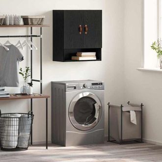 vidaXL Armadietto a muro Rovere nero 60 x 31 x 70 cm Legno multistrato - Vidaxl