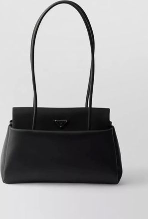 Prada passage medium leather tote bag renylon flap