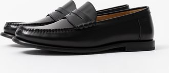 Boss Orange by Hugo Boss Mens Tevan Loafers in Black Leather - Size UK 11