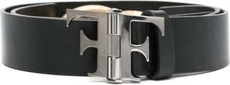 Gianfranco Ferre Cintura con fibbia logo anni 90 - Nero