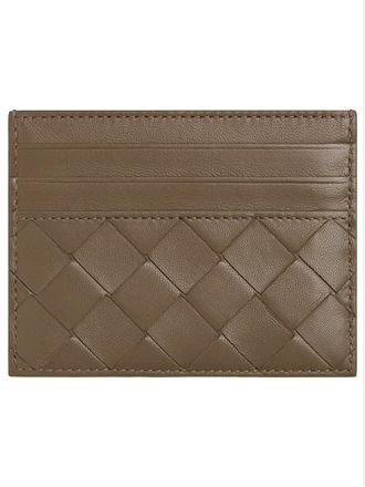 Bottega Veneta Intrecciato Lambskin Card Case - Green