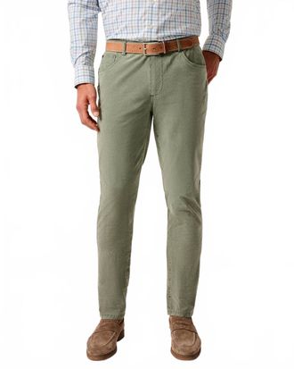 Johnnie-O Hampton Garment-Dyed Corduroy Pant In Army