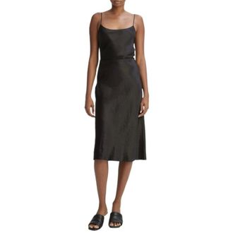 Vince Dames, Jurken, Zwart, Maat: M Satijn