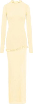 Manur&iacute; Nora maxi-jurk met gevlochten detail - Geel