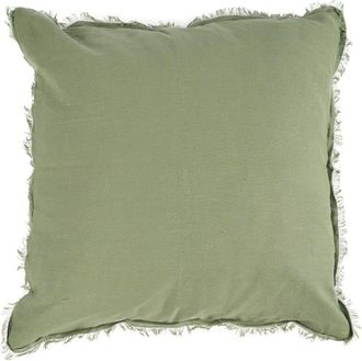 Bazar Bizar Funda de coj&iacute;n de lino en verde 50x50x2 cm