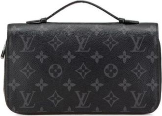 Louis Vuitton Pre-owned Clutches, male, Black, Size: ONE SIZE Pre-owned Long Wallet (bi-fold)