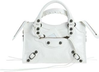 Balenciaga Mini Le City Bag in 9104 Optic White at Nordstrom