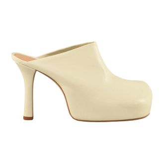 Bottega Veneta Leren Muilezel Schoenen met 11cm Hak - Dames - Muiltjes - Beige - 40 EU - Leer - Schoenen