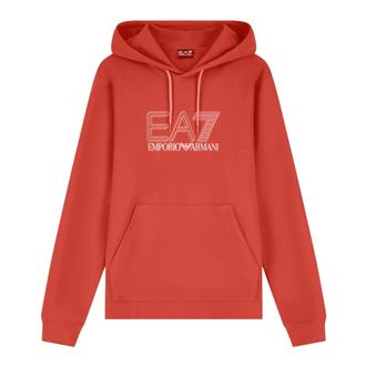 Emporio Armani Hoodies, male, Orange, Size: XL Hoodie