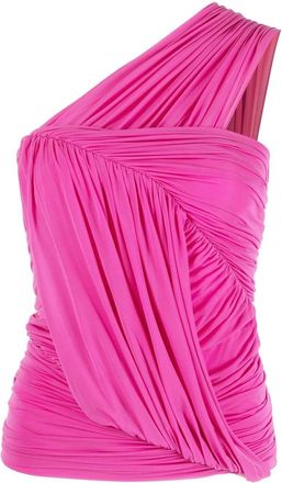 Rick Owens Edfu draped one-shoulder blouse - women - Cupro/Spandex/Elastane - 40 - Pink
