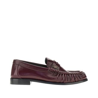 Saint Laurent Leather loafers with Cassandre logo Woman 37+