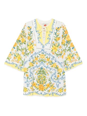 Farm Rio Sicily mini-jurk - Wit