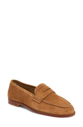 Bruno Magli Lixia Penny Loafer in Cognac Suede at Nordstrom, Size 7.5