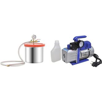 vidaXL C&aacute;mara De Vac&iacute;o Con Bomba De Una Etapa 7,4 L Vidaxl