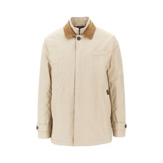 Fay Padded Morning Coat with corduroy collar Man XL