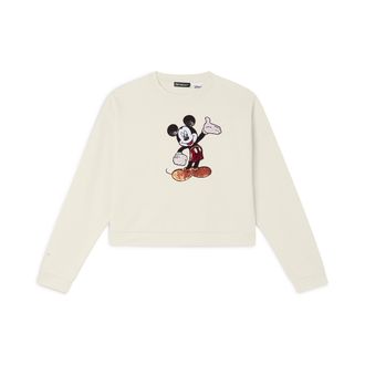 Freddy Felpa cropped comfort fit con ricamo Mickey Mouse