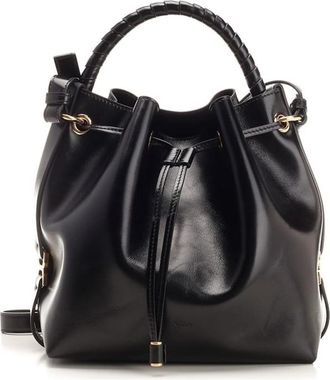 Chlo&eacute; Marcie Shiny Leather Bucket Bag