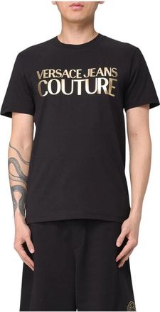 Versace Jeans Couture Couture Logo T-shirt met korte mouwen - Heren - T-shirts - Zwart - L - Katoen - Tops