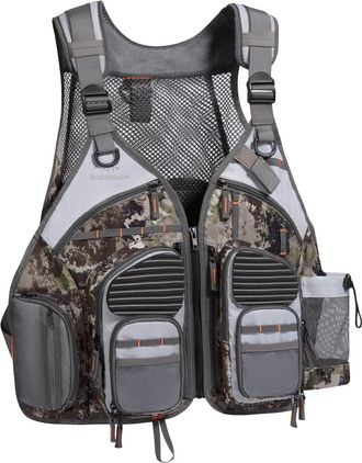 Bassdash Strap Fishing Vest Adjustable for Men and Women, Fishing Waistcoat for Fly Bass Fishing and Outdoor Activities