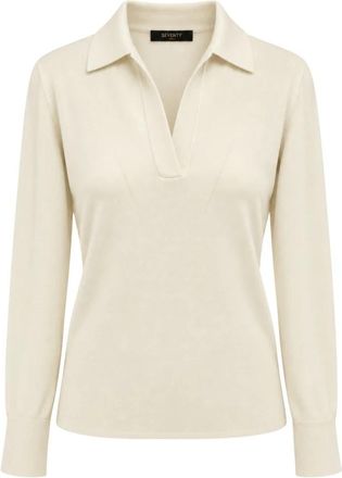 Seventy Poloshirt - Dames - Polos - Wit - XL - Wol - Tops