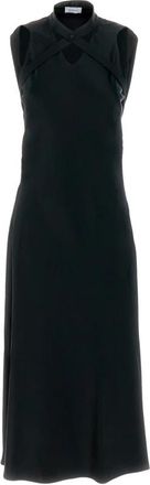 Off-white Maxi Jurk - Dames - Maxi kleedjes - Zwart - M - Kleedjes