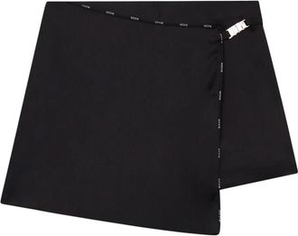 GCDS Logo-Trim Mini Rok - Dames - Bermuda - Zwart - S - Katoen - Korte Broeken