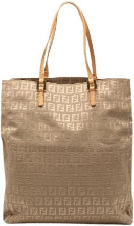 Fendi Pre-owned Tote Bag - Dames - Vintage Shopper - Beige - ONE Size - Leer - Vintage