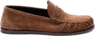 Saint Laurent Laurent Loafers - Heren - Loafers - Bruin - 41 1/2 EU - Leer - Schoenen