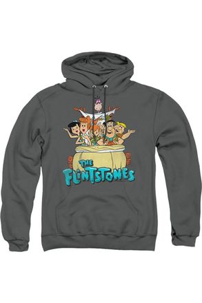 Gildan The Flintstones Ride On Adult Pull Over Hoodie / Hooded Sweatshirt
