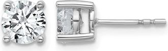 Diamond2Deal 14k Yellow Gold 1 1/2 ct Round Lab Grown Diamond Stud Earrings VS Clarity, G-H Color