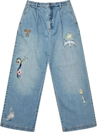 Munthe Rosh Jeans - Dames - Loose Fit Jeans - Blauw - S - Katoen - Jeans
