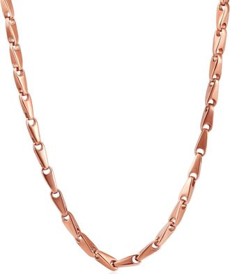 Pompeii3 Mens Seed Link 14k Gold (40gram) or Platinum (75gram) 4mm Link Chain Necklace 20