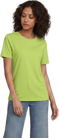 Lands End Tall Relaxed Supima Cotton Embroidered Crew Neck T-Shirt in Soft Apple Green at Nordstrom, Size X-Small