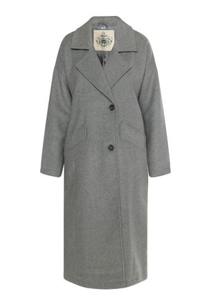 Dreimaster Dreimaster Overgangsjas van wolmix Dames grijs melange