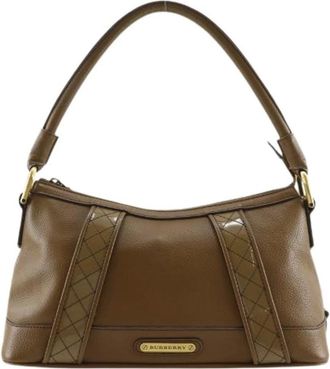 Burberry Pre-owned Leren Schoudertas - Dames - Vintage Schoudertas - Bruin - ONE Size - Leer - Vintage