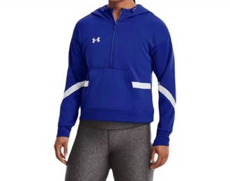 Under Armour Armour Fleece Storm Hoodie In Royal Blue/white