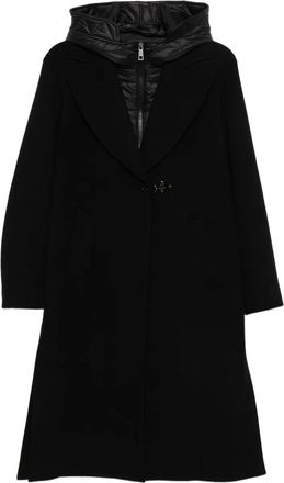 Fay hooded coat - women - Fabric - L - Black
