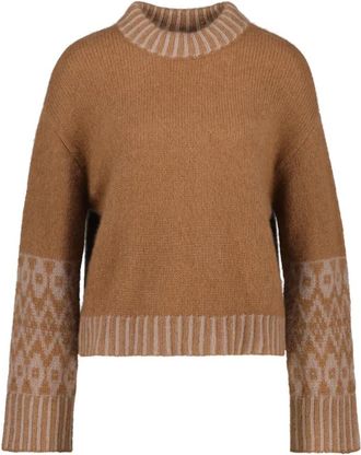Lu Ren Fw 2026A016 Halo - Dames - Cashmere truien - Bruin - S - Kasjmier - Truien & Vesten
