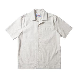 Edmmond Studios Seersucker Short Sleeve - male - EDMMOND STUDIOS - Short Sleeve Shirts - Gray - M - Shirts