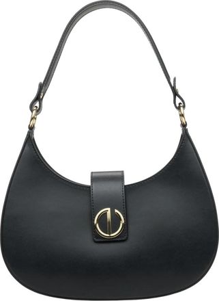 Estro & Luminara Baguette Schoudertas - Dames - Schoudertassen - Zwart - ONE Size - Leer - Tassen