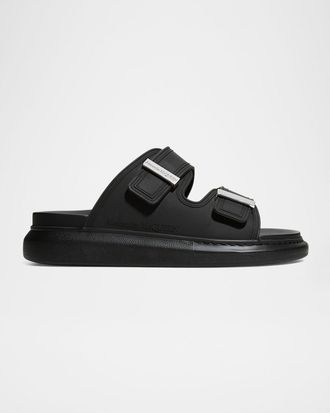 Alexander McQueen Men & apos;s Rubber Double-Buckle Sandals