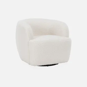Sweeek Sill&oacute;n Giratorio 360&ordm; De Borreguito Y Metal