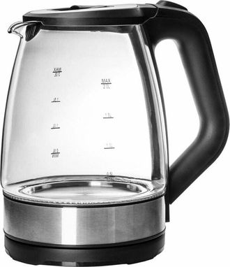 Trade Shop Trade Shop - Hervidor El&eacute;ctrico De Vidrio 2 Lt 2200w Apagado Autom&aacute;tico Para Caf&eacute; Soluble En Tisano