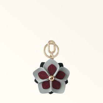 Furla Allegra Keyring Toni Nebbia Gray Blue Nappa Leather + Sidney Calf Leather Woman