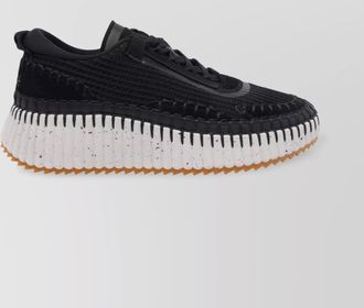 Chlo&eacute; low top platform sneakers