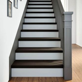 vidaXL Vidaxl - Pelda&ntilde;os De Escalera 12 Uds Madera Maciza Roble Marr&oacute;n Oscuro